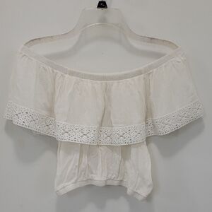 Off Shoulder Peasant Crop Top XL